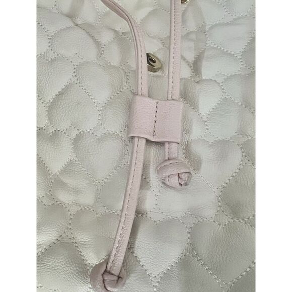 Betsey Johnson Purse Backpack Bag Girls Pink Bow Quilted Hearts Coquette Y2K - Picture 5 of 15